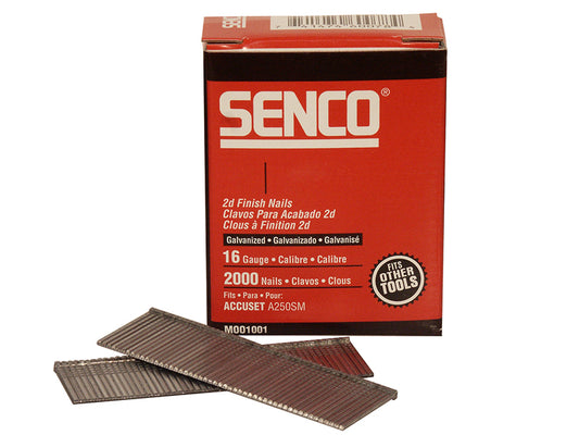 Senco Straight Brad Nails Galvanised 16G x 45mm (Pack 2000) SENRX19EAA