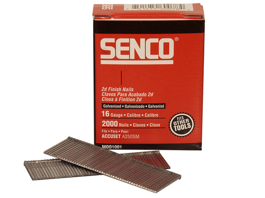 Senco Straight Brad Nails Galvanised 16G x 50mm (Pack 2000) SENRX21EAA