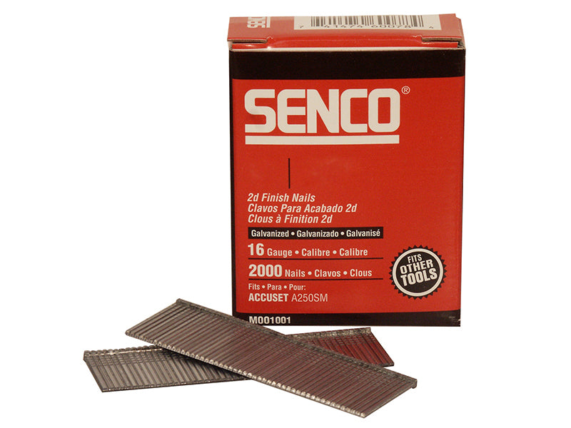 Senco Straight Brad Nails Galvanised 16G x 55mm (Pack 2000) SENRX23EAA