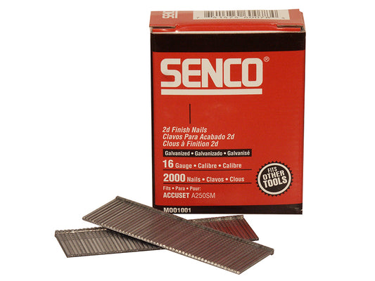 Senco Straight Brad Nails Galvanised 16G x 55mm (Pack 2000) SENRX23EAA