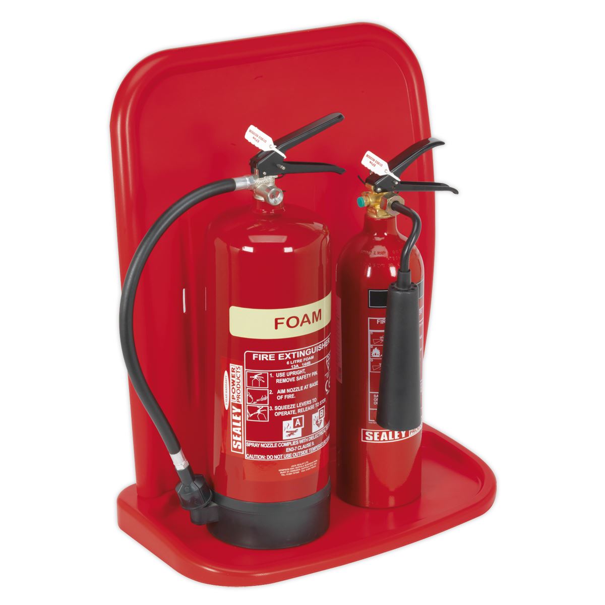 Sealey Fire Extinguisher Stand - Double SFEH02