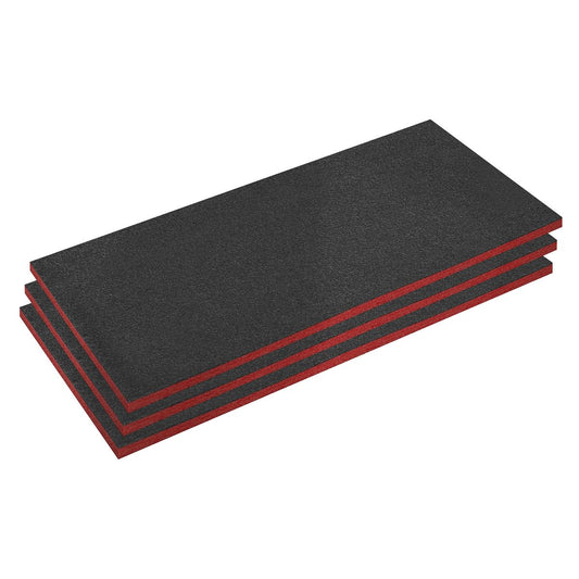 Sealey Easy Peel Shadow Foam&reg; Red/Black 30mm - Pack of 3 SFPK30R