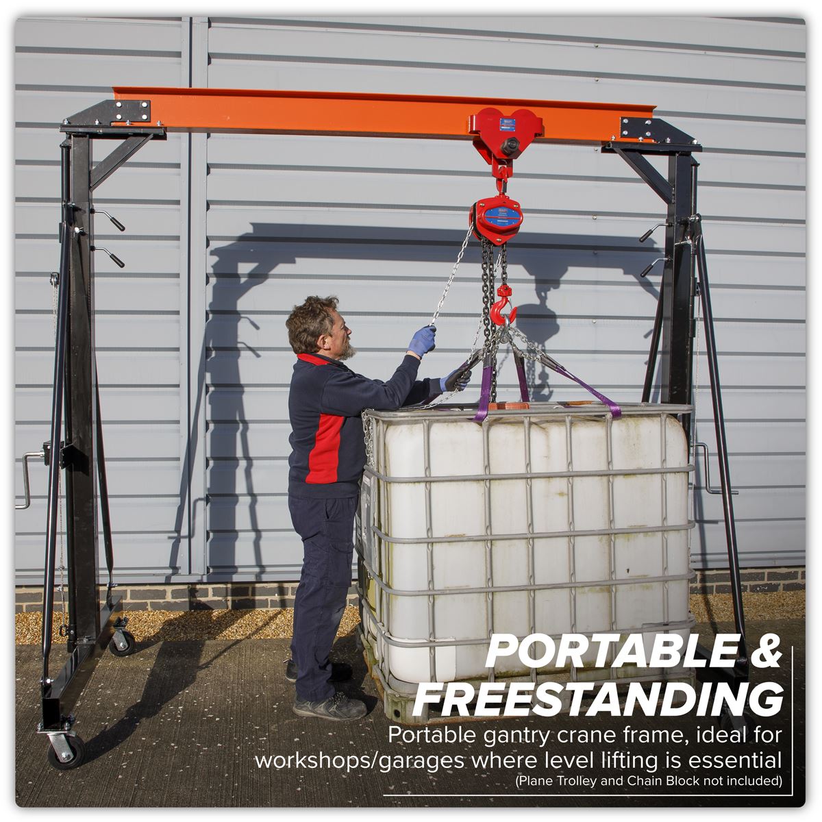Sealey Portable Lifting Gantry Crane Adjustable 0.5 Tonne SG500