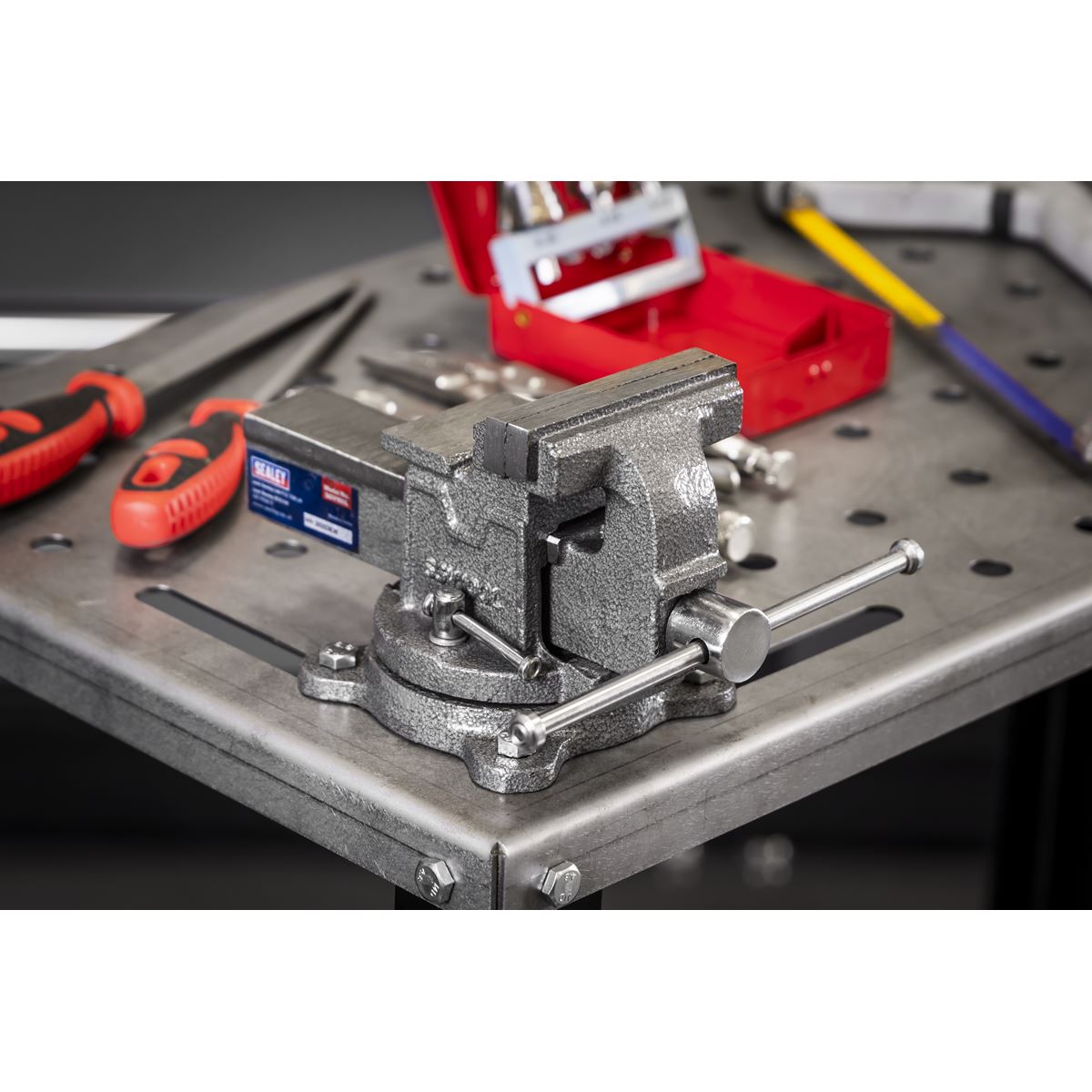 Sealey 100mm SG Iron Vice with Swivel Base SGV100L