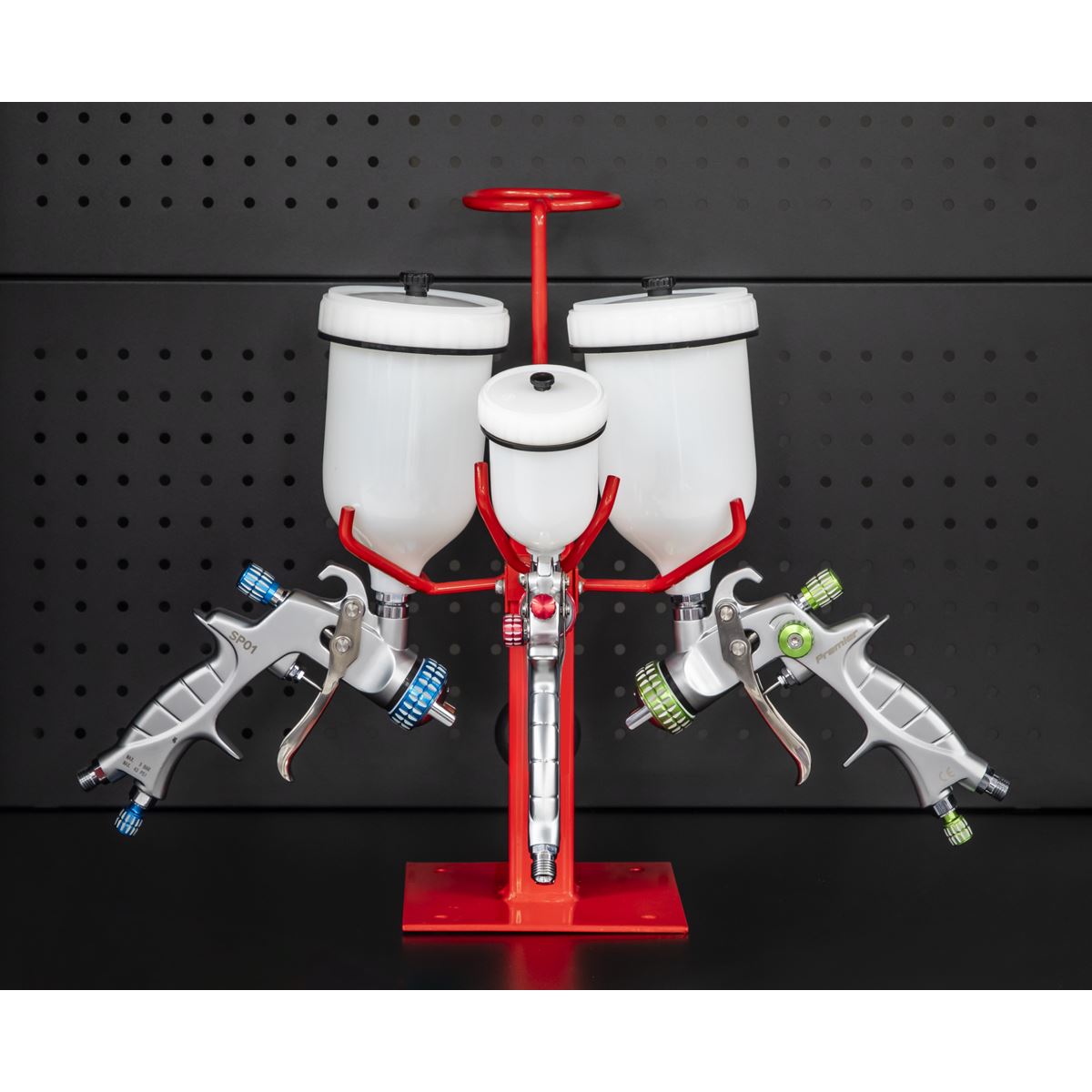 Sealey Spray Gun & Filter Holder - 3 Gun SH03