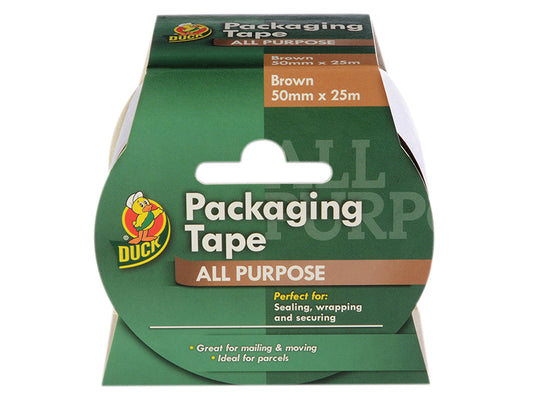 Shurtape Duck Tape® Packaging Tape 50mm x 25m Brown SHU223554