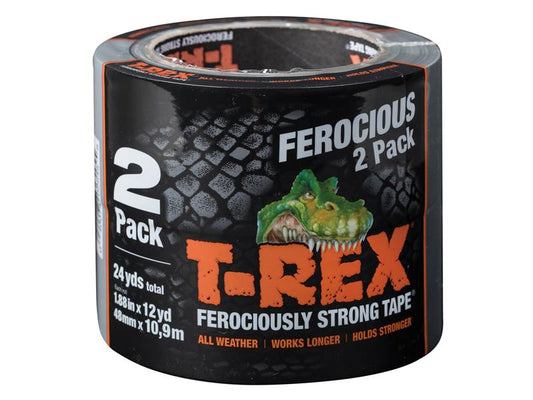 Shurtape T-REX® Cloth Tape 48mm x 10.9m Graphite Grey Twin Pack SHU241591