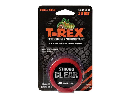 Shurtape T-REX® Clear Mounting Tape 25mm x 1.5m SHU285664