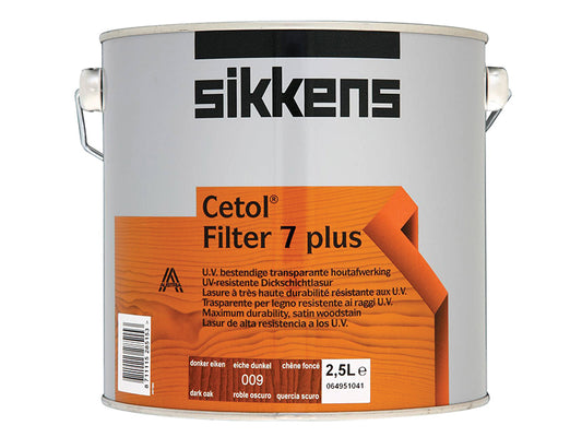Sikkens Cetol Filter 7 Plus Translucent Woodstain Dark Oak 2.5 litre SIKCF7PDO25