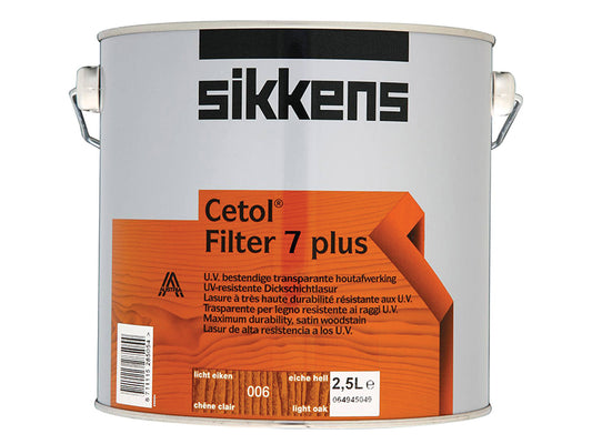 Sikkens Cetol Filter 7 Plus Translucent Woodstain Light Oak 2.5 litre SIKCF7PLO25