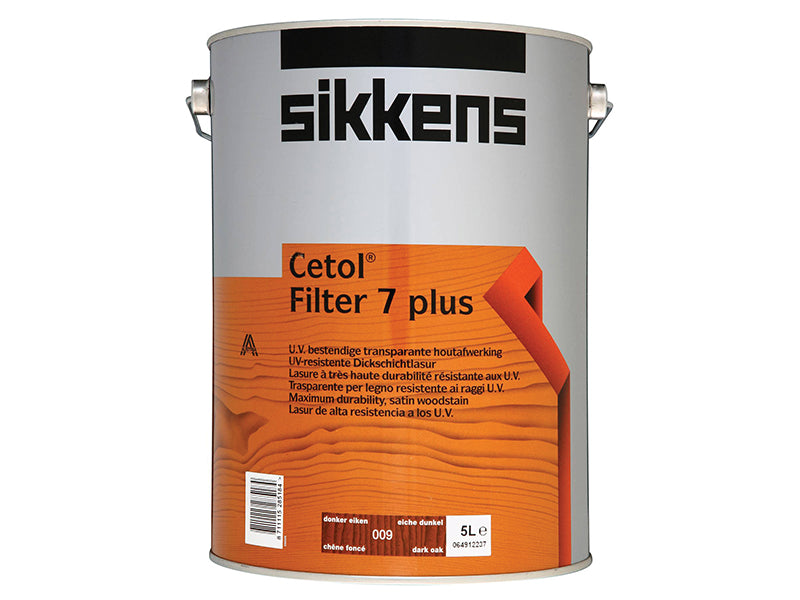 Sikkens Cetol Filter 7 Plus Translucent Woodstain Mahogany 5 litre SIKCF7PM5L