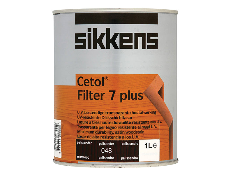 Sikkens Cetol Filter 7 Plus Translucent Woodstain Rosewood 1 litre SIKCF7PRW1L