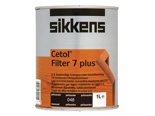 Sikkens Cetol Filter 7 Plus Translucent Woodstain Rosewood 1 litre SIKCF7PRW1L