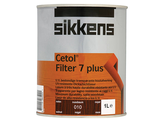 Sikkens Cetol Filter 7 Plus Translucent Woodstain Walnut 1 litre SIKCF7PW1L