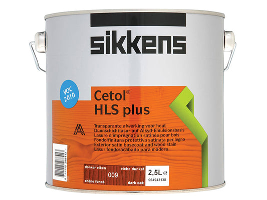 Sikkens Cetol HLS Plus Translucent Woodstain Dark Oak 2.5 litre SIKCHLSPDO25