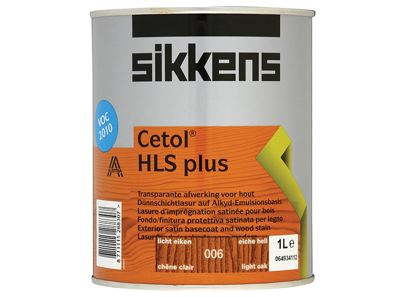 Sikkens Cetol HLS Plus Translucent Woodstain Light Oak 1 litre SIKCHLSPLO1L