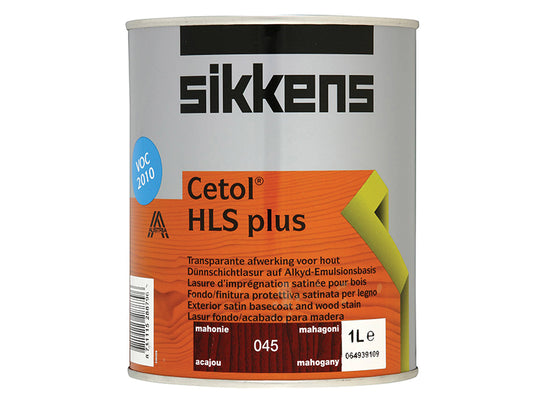 Sikkens Cetol HLS Plus Translucent Woodstain Mahogany 1 litre SIKCHLSPM1L