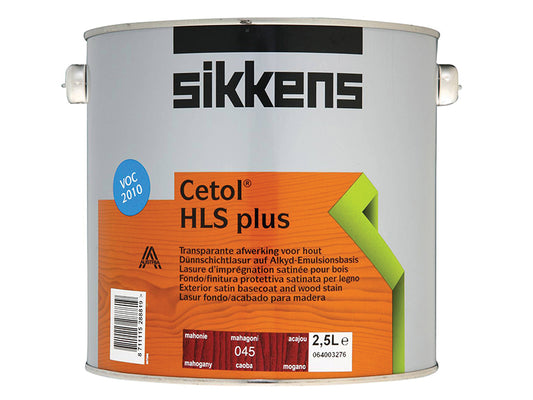 Sikkens Cetol HLS Plus Translucent Woodstain Mahogany 2.5 litre SIKCHLSPM25