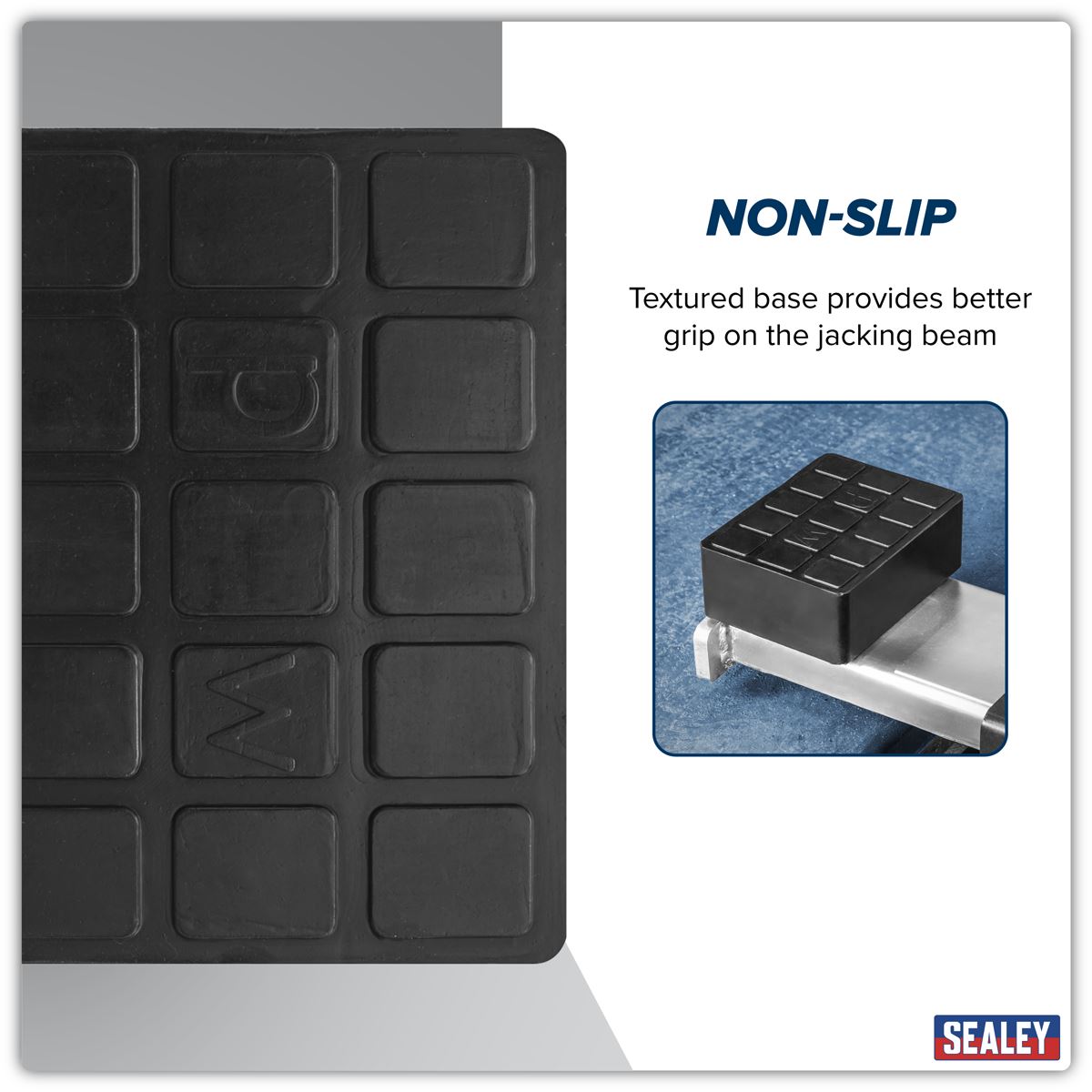 Sealey Rubber Support Block for Viking Jacking Beams 60mm SJBEX.A02