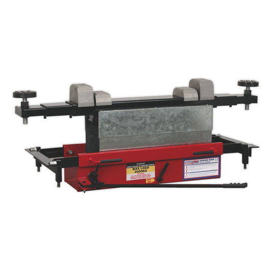 Sealey Jacking Beam 2 Tonne with Arm Extenders & Flat Roller Supports SJBEX200