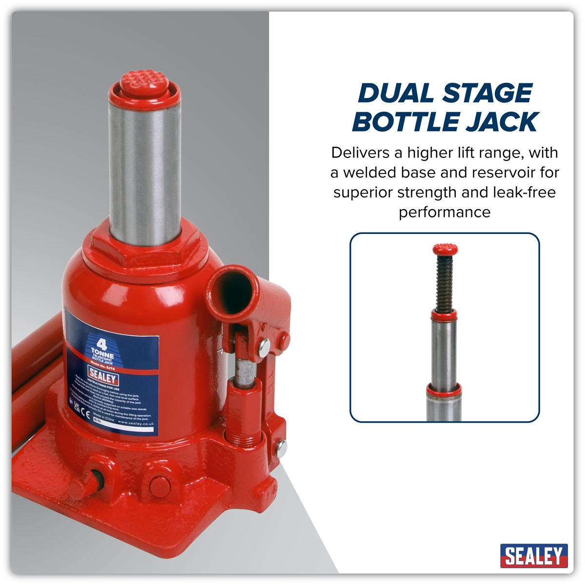 Sealey Bottle Jack 4 Tonne Telescopic SJT4