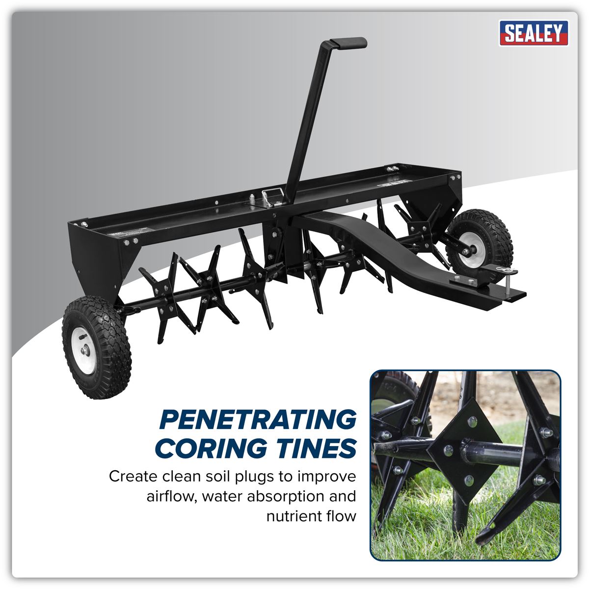 Sealey 48"Tow Behind Plug Aerator SLA48T