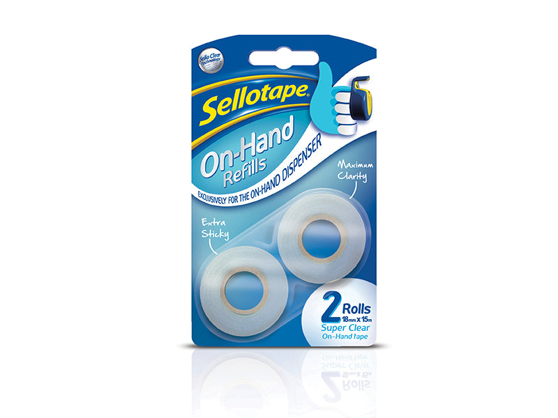 Sellotape Sellotape On-Hand Refill 18mm x 15m Clear (Pack 2) SLT1740339