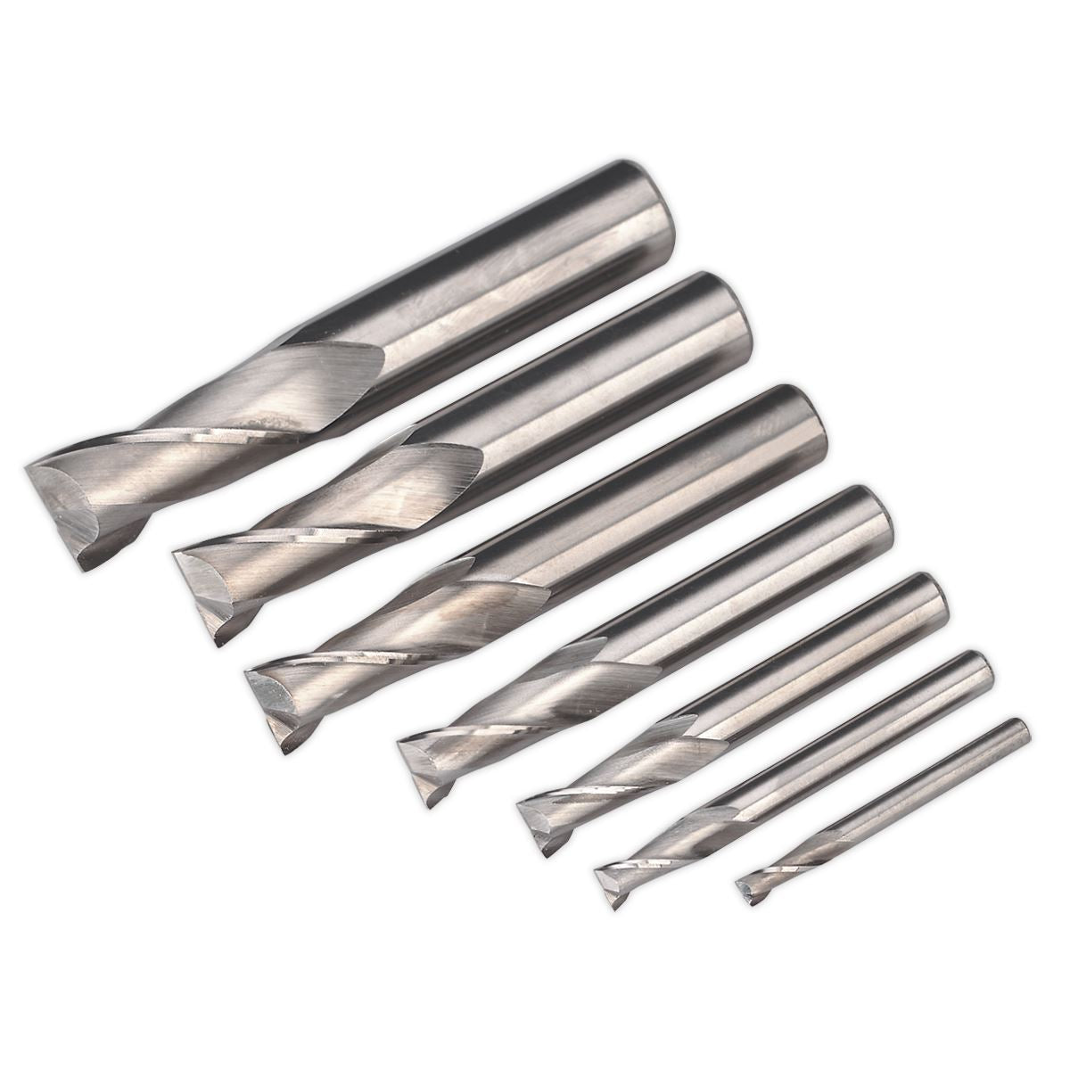 Sealey HSS End Mill Set �4-16mm 2 Flute SM2502EMSET
