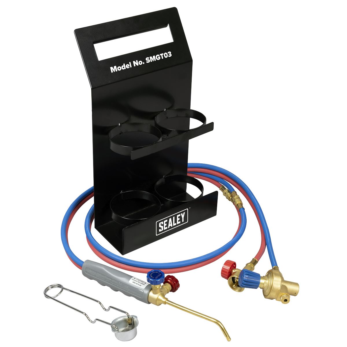 Sealey Gas Oxygen Brazing Kit Torch Cutting Nozzle Ignition Tool & Frame SMGT03