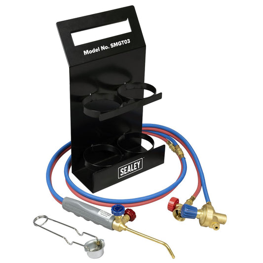 Sealey Gas Oxygen Brazing Kit Torch Cutting Nozzle Ignition Tool & Frame SMGT03