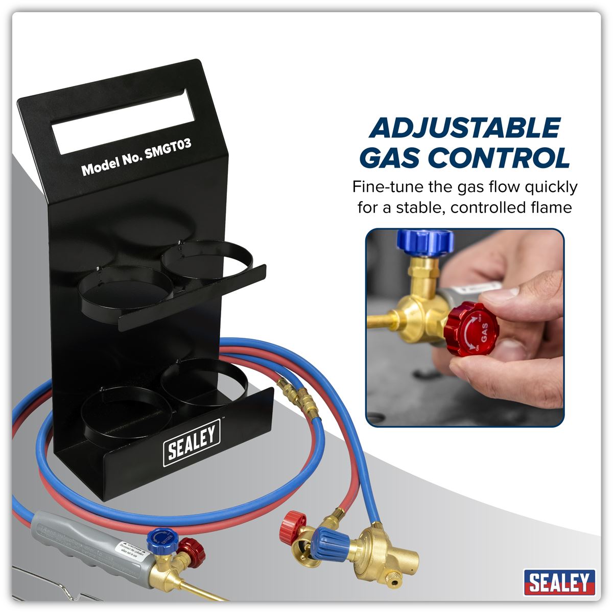 Sealey Gas Oxygen Brazing Kit Torch Cutting Nozzle Ignition Tool & Frame SMGT03