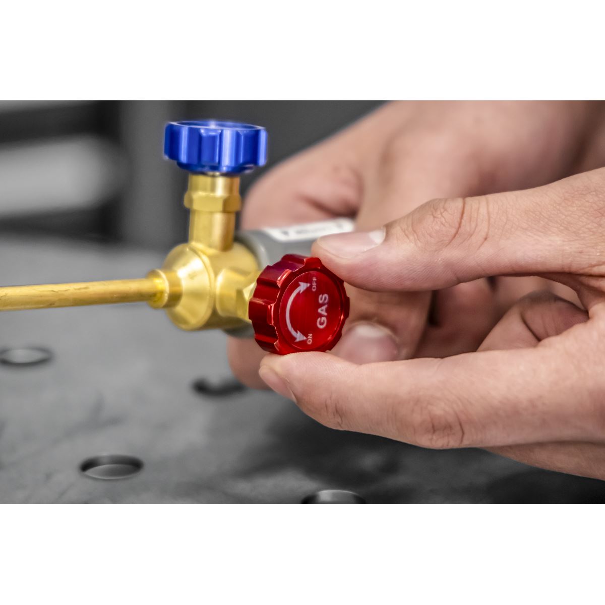 Sealey Gas Oxygen Brazing Kit Torch Cutting Nozzle Ignition Tool & Frame SMGT03