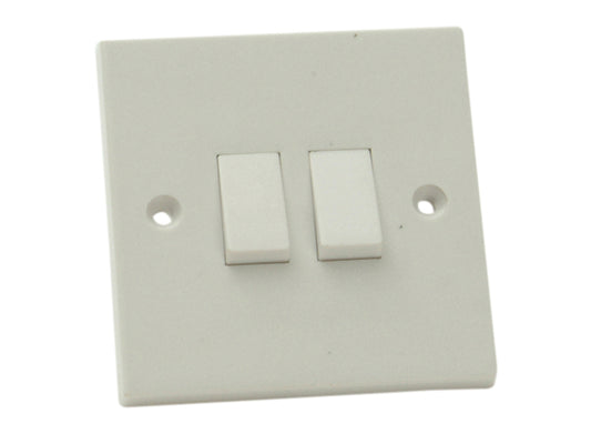 SMJ Light Switch 2-Gang 2-Way Trade Pack SMJPPLS2G2W