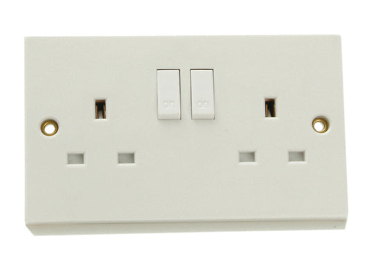 SMJ Switched Socket 2-Gang 13A Trade Pack SMJPPSK2GSW