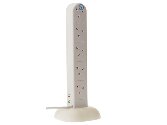 SMJ Mini Surge Tower 240V 10-Way Surge Protection 2m SMJS10WTTB
