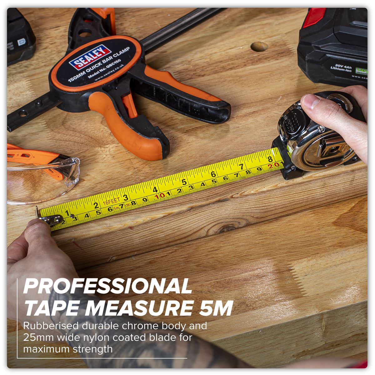 Sealey Professional Tape Measure 5m(16ft) SMT5P