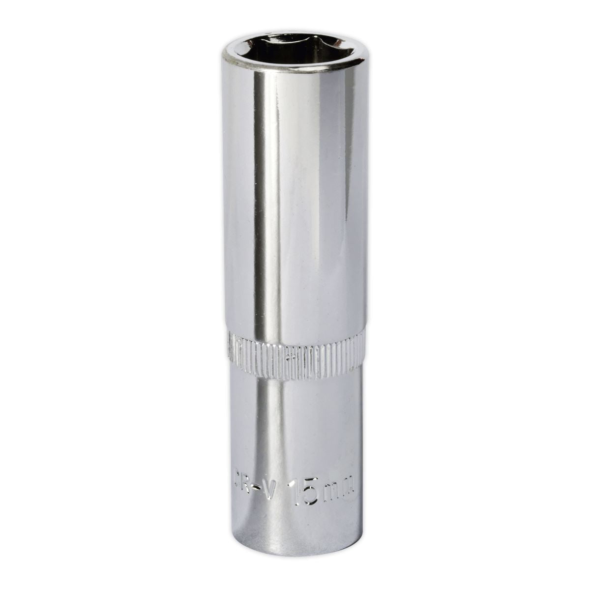 Sealey 15mm Deep Metric WallDrive Socket 1/2"Sq Drive Fully Polished SP1215D
