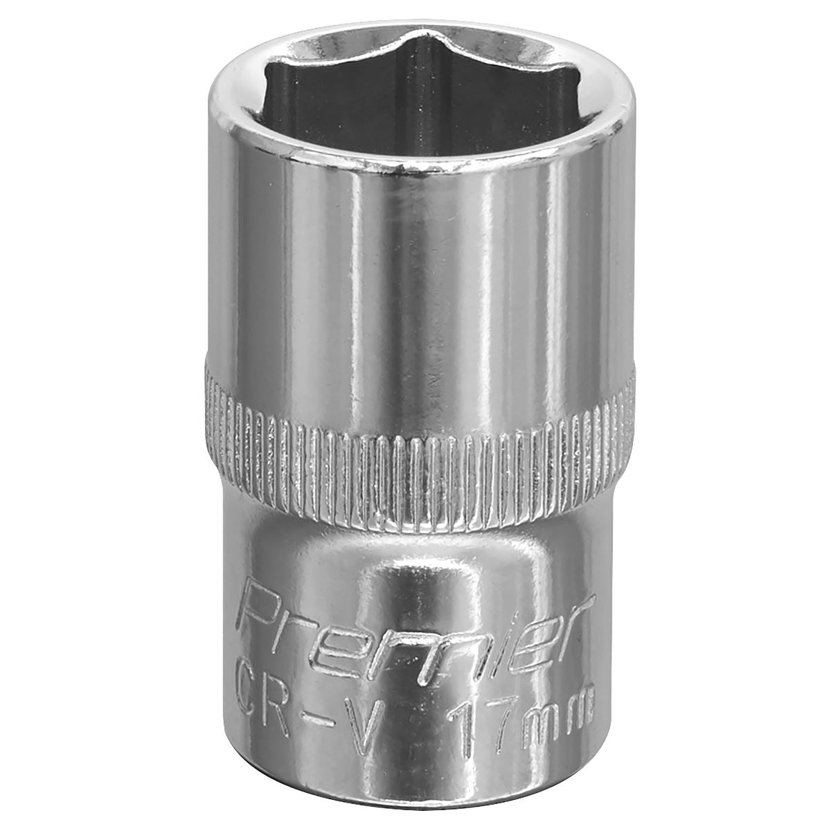 Sealey 17mm WallDrive Standard Length Chrome Socket 1/2"Sq Drive SP1217