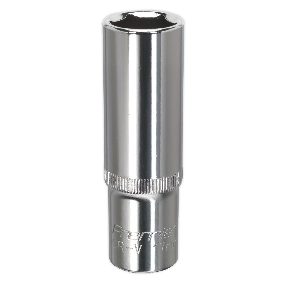 Sealey 17mm Deep Metric WallDrive Socket 1/2"Sq Drive Fully Polished SP1217D