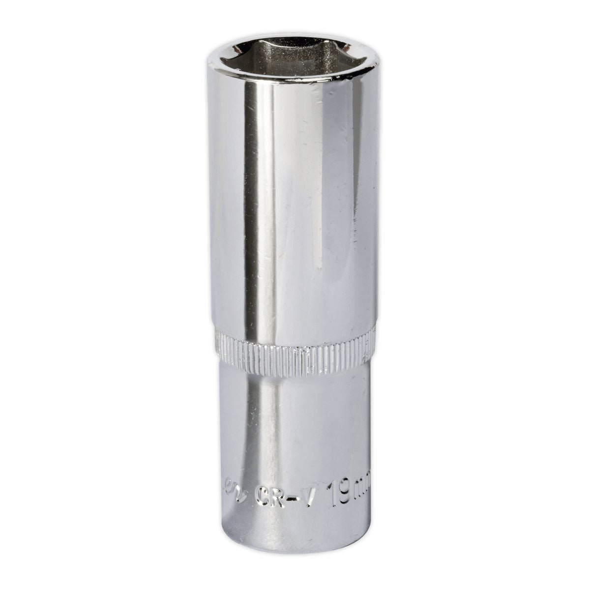 Sealey 19mm Deep Metric WallDrive Socket 1/2"Sq Drive Fully Polished SP1219D