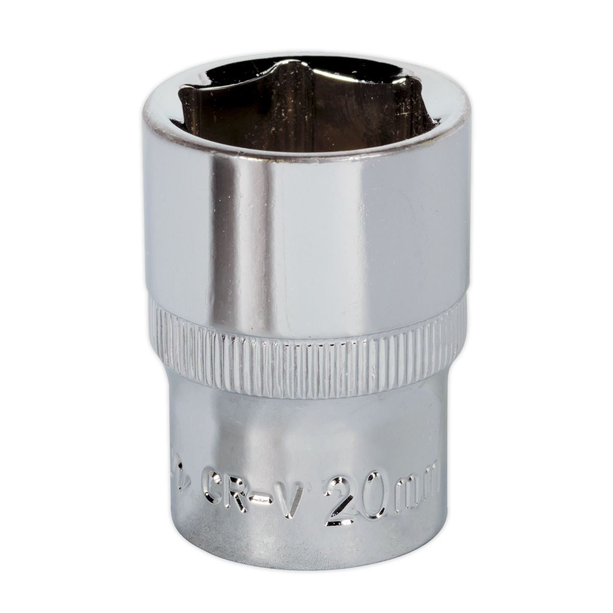 Sealey 20mm WallDrive Standard Length Chrome Socket 1/2"Sq Drive SP1220