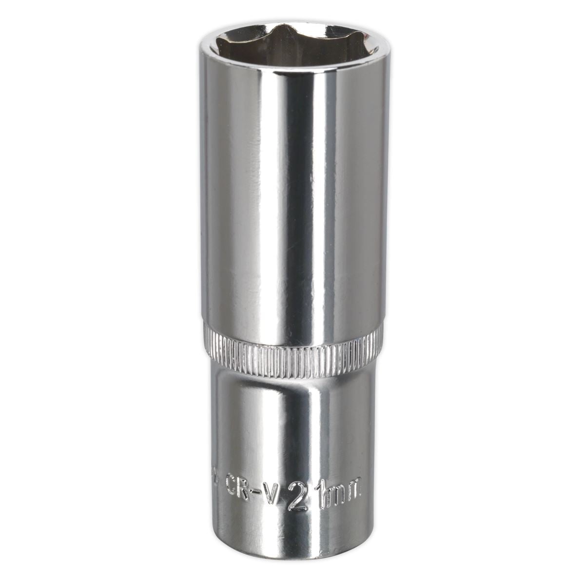 Sealey 21mm Deep Metric WallDrive Socket 1/2"Sq Drive Fully Polished SP1221D