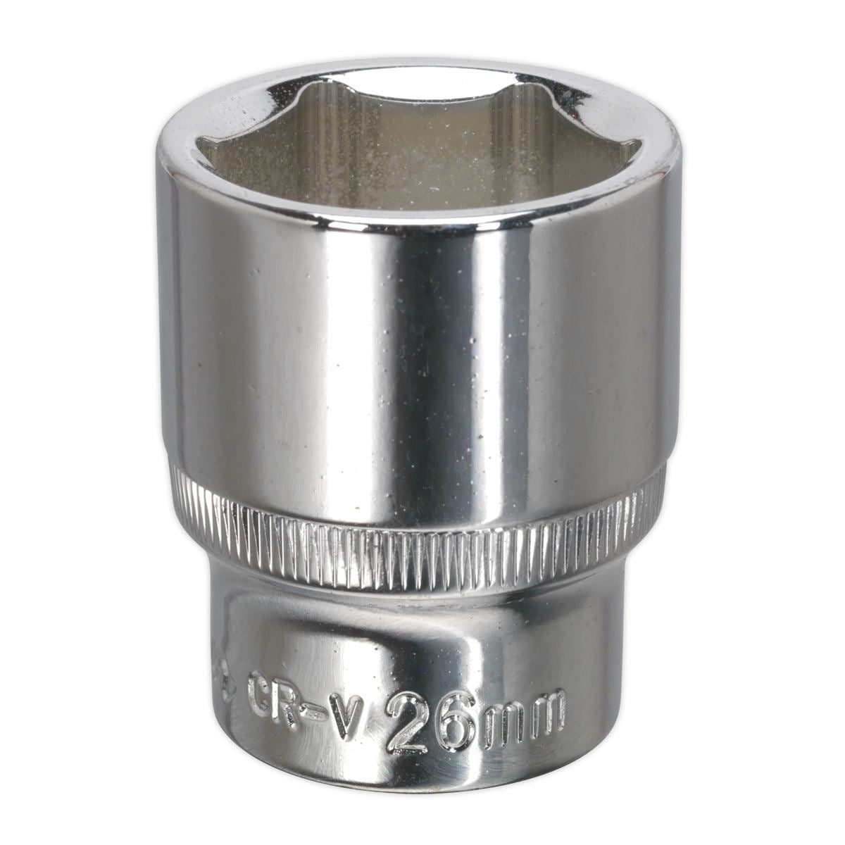 Sealey 26mm WallDrive Standard Length Chrome Socket 1/2"Sq Drive SP1226