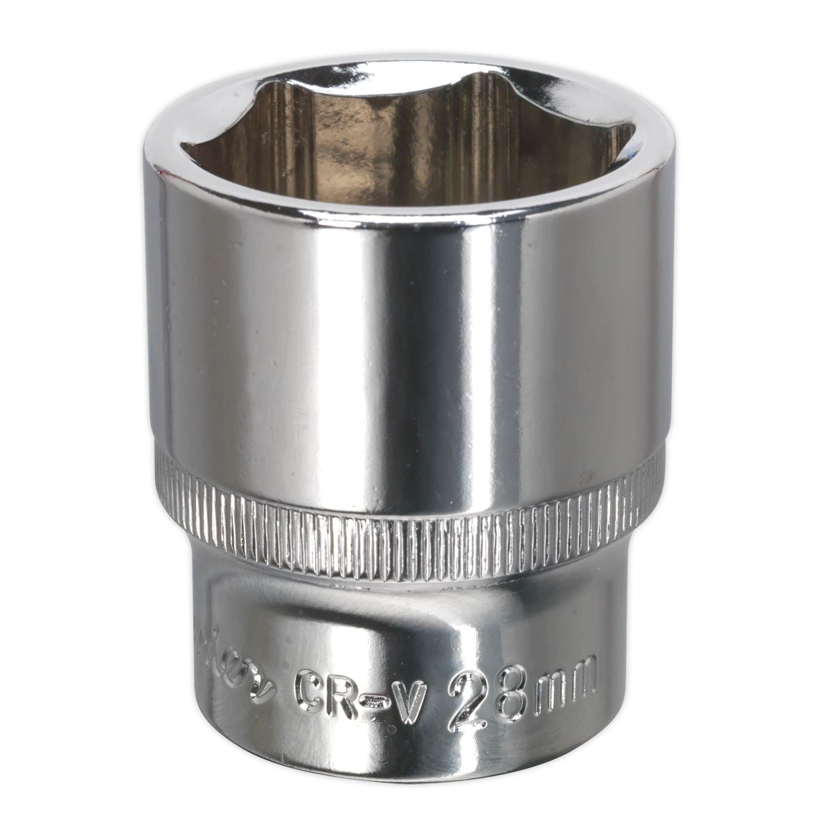 Sealey 28mm WallDrive Standard Length Chrome Socket 1/2"Sq Drive SP1228