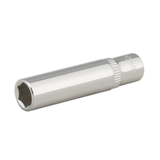 Sealey Metric Socket 8mm Deep 1/4"Sq Drive Fully Polished SP1408D