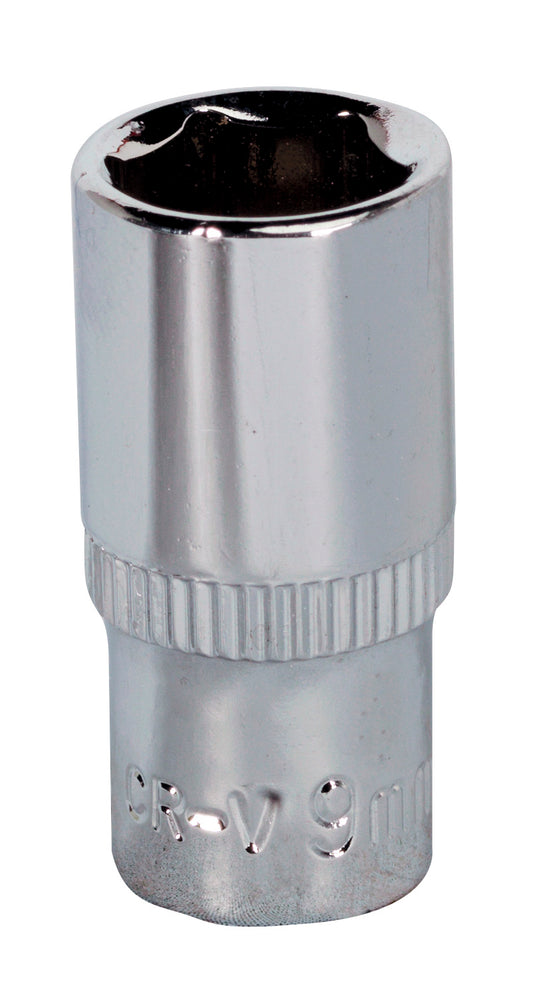 Sealey 9mm 1/4"D Metric WallDrive Chrome Socket Standard Length 6pt SP1409