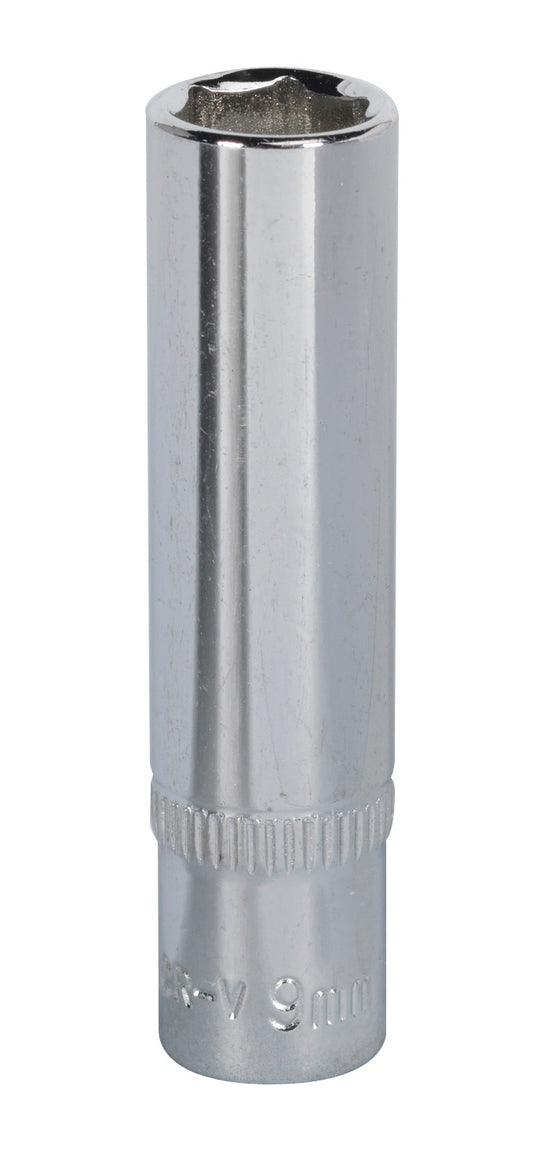Sealey Metric Socket 9mm Deep 1/4"Sq Drive Fully Polished SP1409D