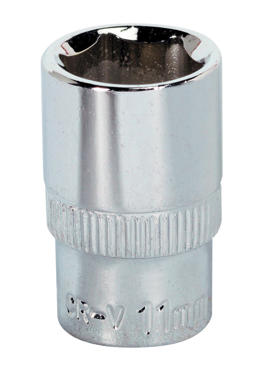 Sealey 11mm 1/4"D Metric WallDrive Chrome Socket Standard Length 6pt SP1411