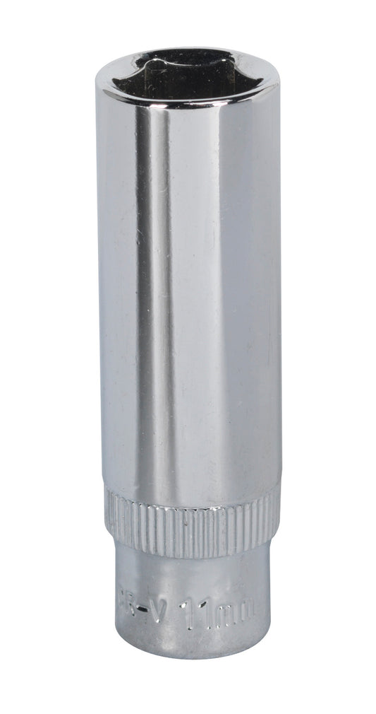 Sealey Metric Socket 11mm Deep 1/4"Sq Drive Fully Polished SP1411D