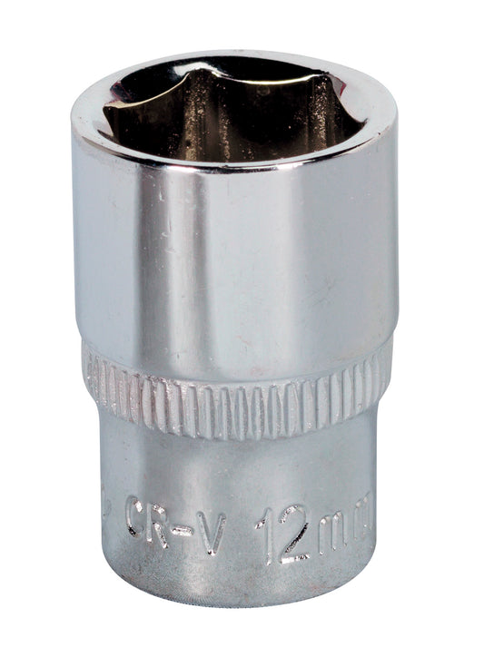 Sealey 12mm 1/4"D Metric WallDrive Chrome Socket Standard Length 6pt SP1412